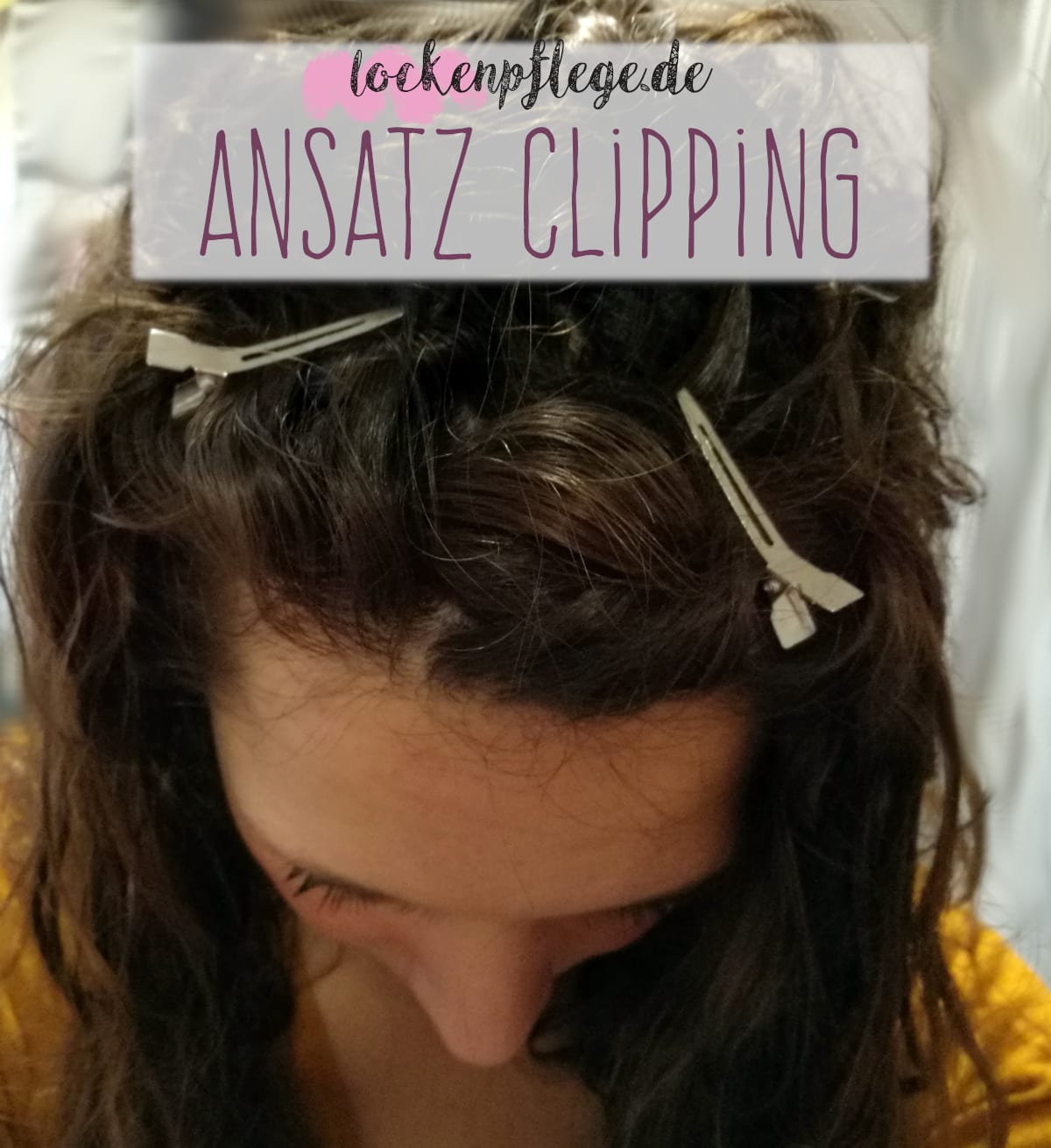 Locken trocknen: Ansatz Clipping für mehr Volumen